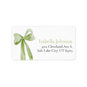 Etiqueta Lazo Verde Salvia Ella se Casa Dirección