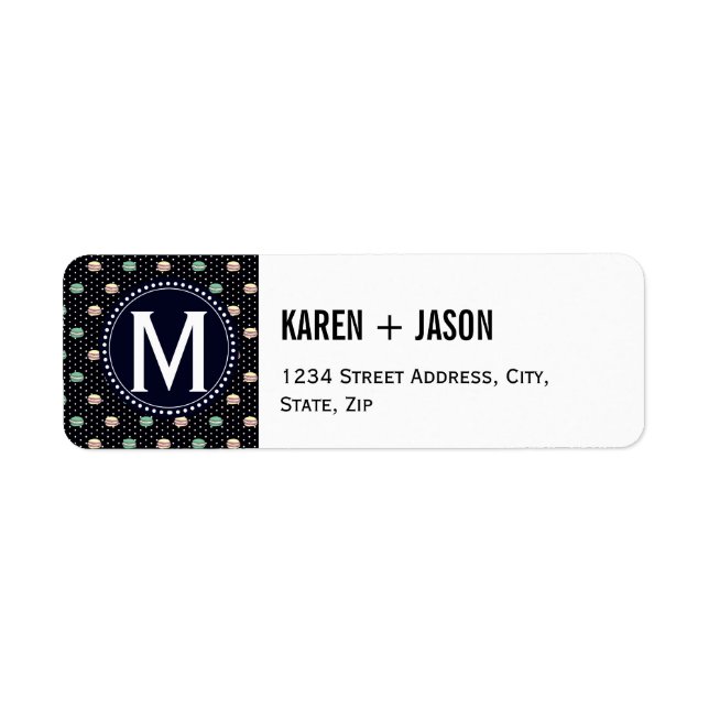 Etiqueta Le Macaron polkadot (Frente)