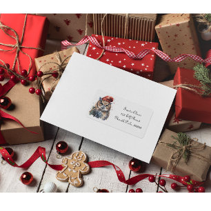 Etiqueta Lechuza de invierno encantada, personalizado