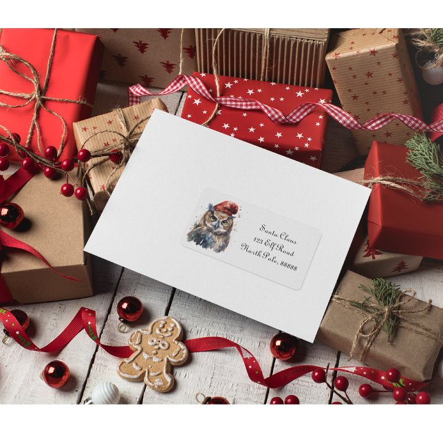 Etiqueta Lechuza de invierno encantada, personalizado (Subido por el creador)