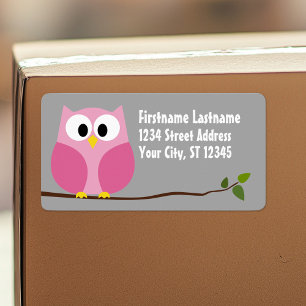 Etiqueta Lechuza Personalizado pequeña - Nombre personaliza