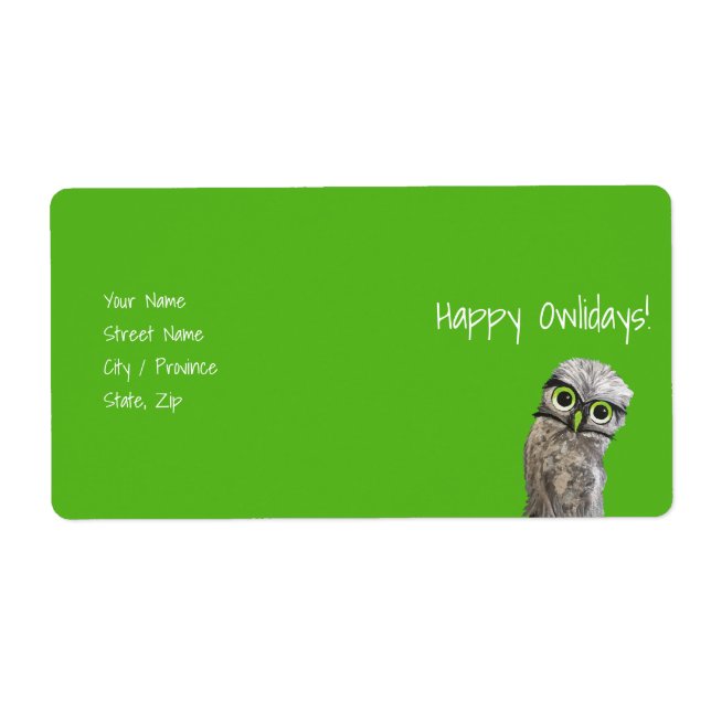 Etiqueta Lechuzas en llamas (Frente)