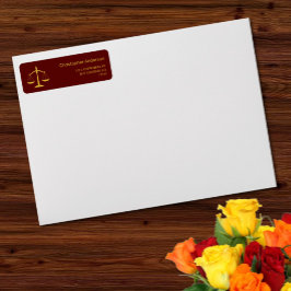 Etiqueta Legal Professional Graduation Party Return Address