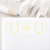 Lemon Bells Scrollwork Boda Dirección de devolució