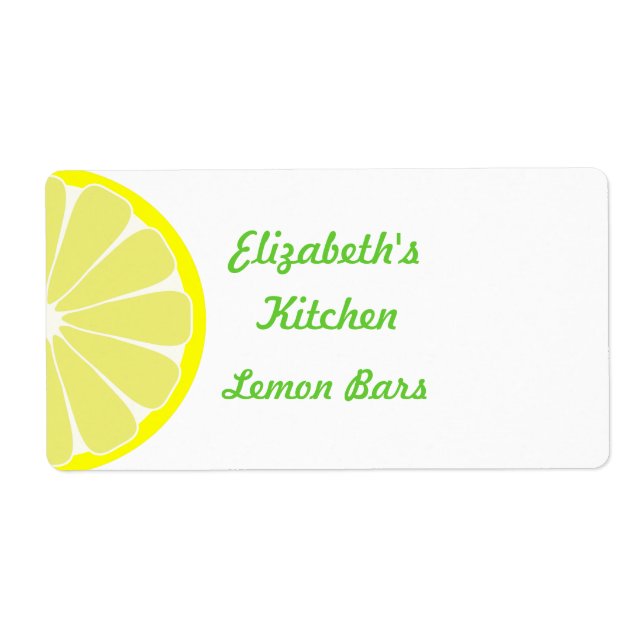 Etiqueta Lemon Kitchen Labels (Frente)