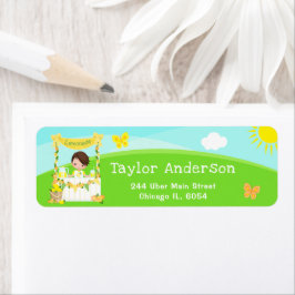 Etiqueta Lemonade Stand Birday Brown Hair Boy