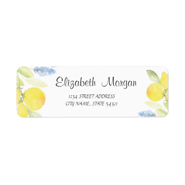 Etiqueta Lemones acuarelas (Frente)