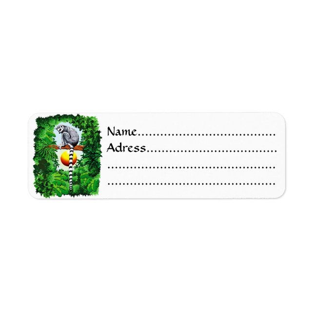 Etiqueta Lemur de Madagascar (Frente)