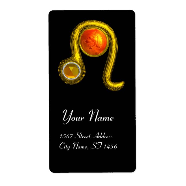 Etiqueta LEO ZODIAC BIRTHDAY JEWEL AMARILLO TOPAZ Gold (Frente)