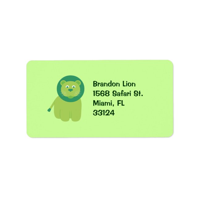 Etiqueta León Adorable (Frente)