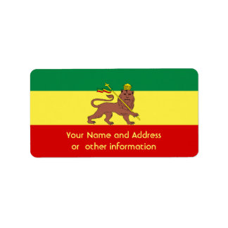 Etiqueta León de rasta reggae de Judá