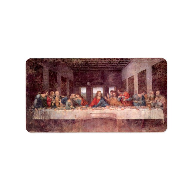 Etiqueta Leonardo da Vinci - La última cena (Frente)