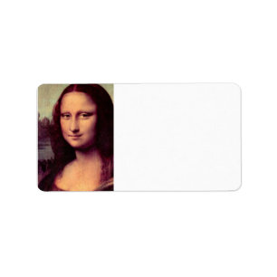 Etiqueta Leonardo da Vinci - Mona Lisa (detalle)