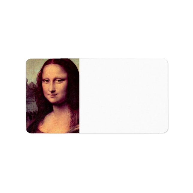 Etiqueta Leonardo da Vinci - Mona Lisa (Detalle) (Frente)