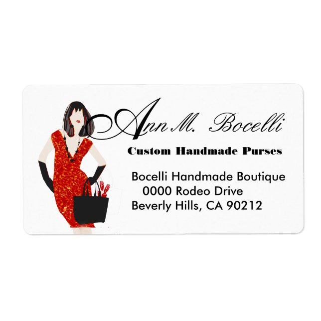 Etiqueta Leopard Print Clothing Handmade Business (Frente)