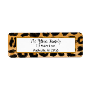 Etiqueta Leopard Print Elegant
