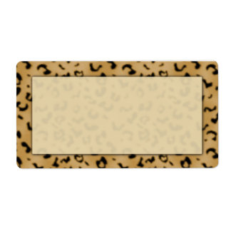Etiqueta Leopard Print Shipping Labs