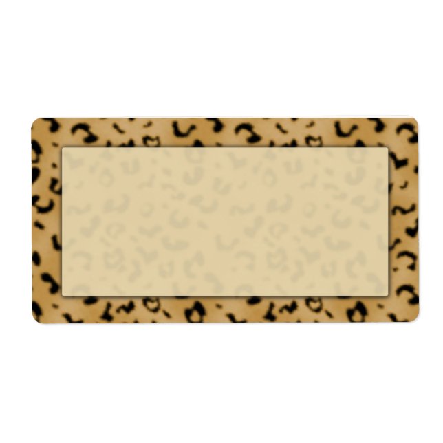 Etiqueta Leopard Print Shipping Labs (Frente)