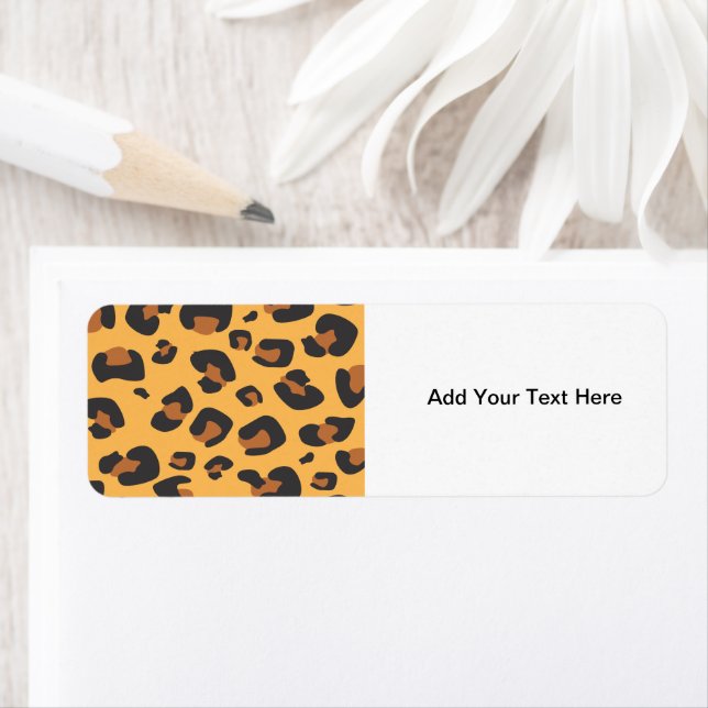 Etiqueta Leopardo Print, Leopard Spots, Brown Leopard (In situ)