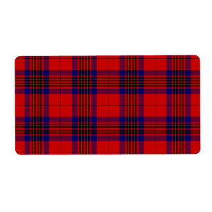 Etiqueta Leslie tartan azul púrpura