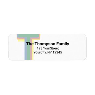 Etiqueta Letra colorida arcoiris negrita tipografía en mono