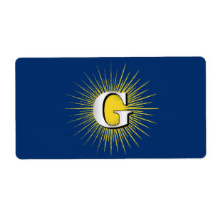 Etiqueta Letra G - símbolo masónico