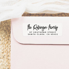 Etiqueta Letra moderna negrita Nombre de familia Dirección