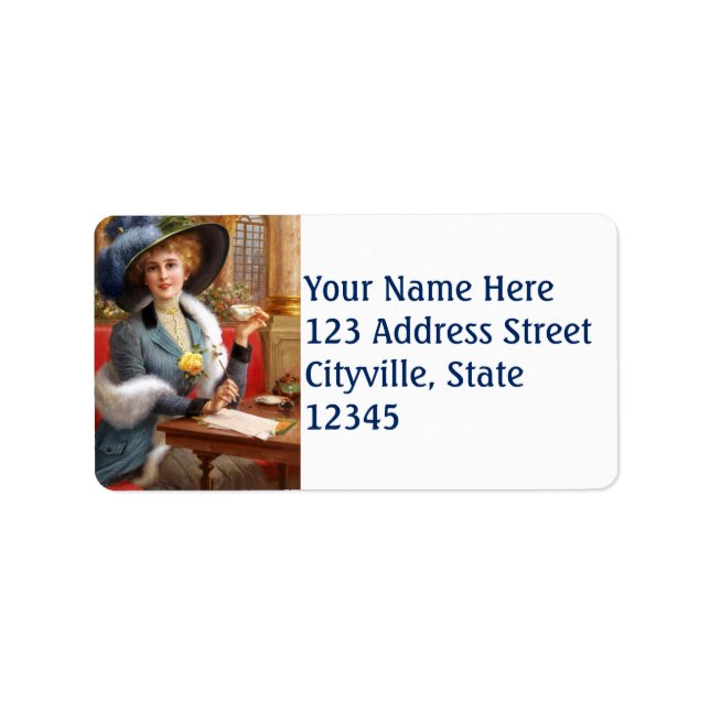 Etiqueta Letras De Caída Y Té (Frente)