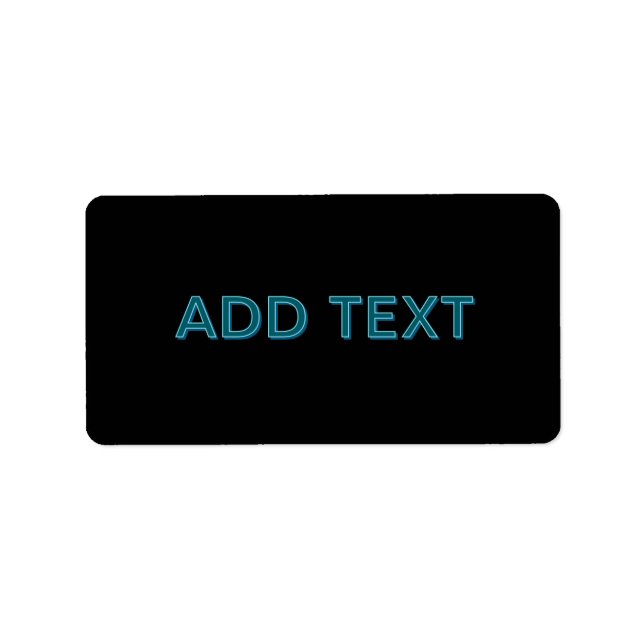 Etiqueta Letras editables con sombra de caída (Frente)