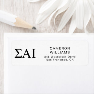 Etiqueta Letras griegas de Sigma Alpha Iota