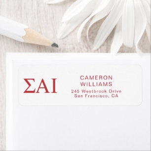 Etiqueta Letras griegas de Sigma Alpha Iota