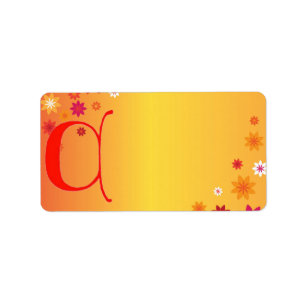 Etiqueta Letter C Address label