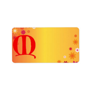 Etiqueta Letter M Address Label