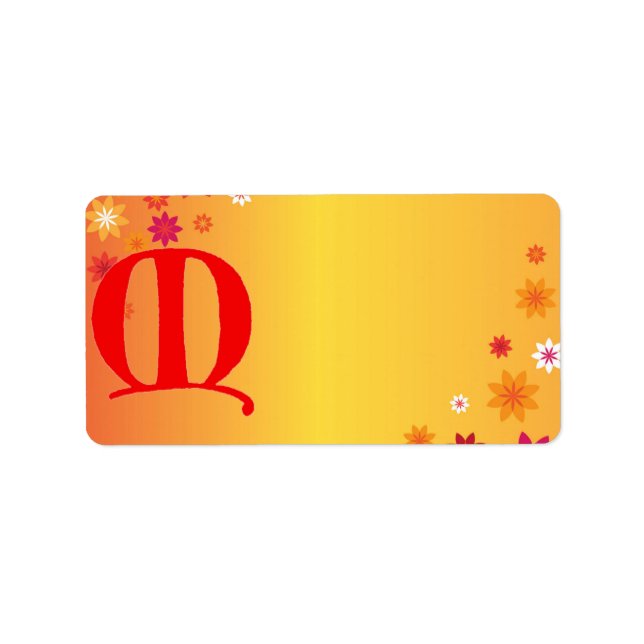 Etiqueta Letter M Address Label (Frente)
