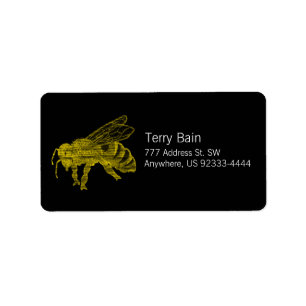 Etiqueta Letterpress Bee