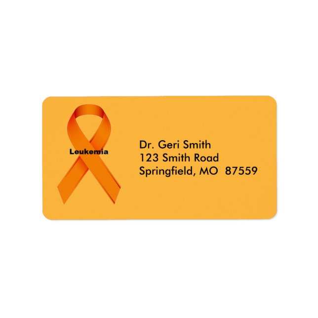 Etiqueta Leucemia (Frente)