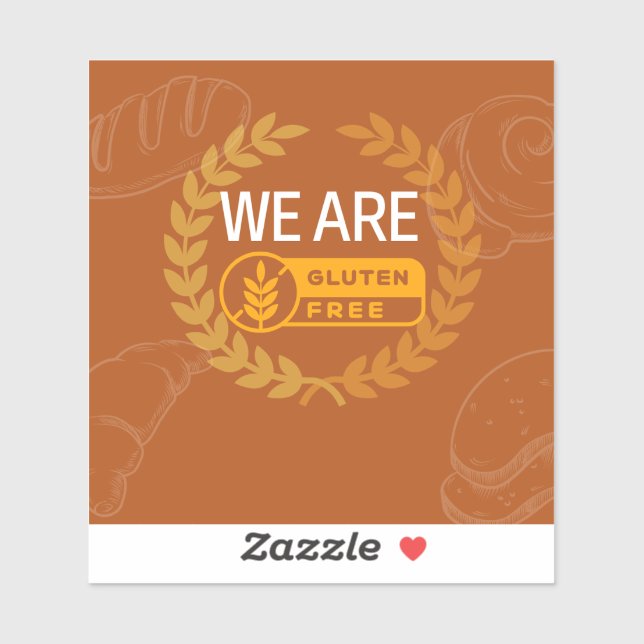 Etiqueta libre de gluten - Paquete de alimentos co (Hoja)