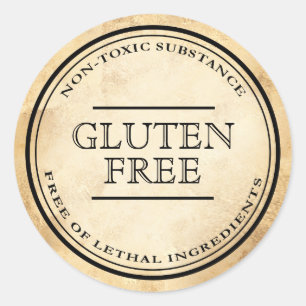 Etiqueta libre de la dieta del gluten del