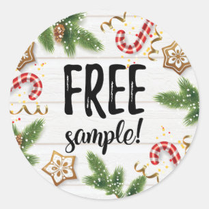Etiqueta libre de navidades de muestra