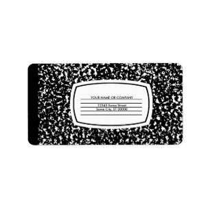 Etiqueta libreta de composición