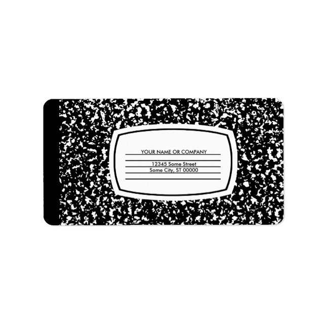 Etiqueta libreta de composición (Frente)