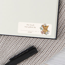 Etiqueta Libro de Baby Shower Neutral Boho Nursery, regalo 