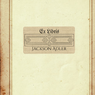 Etiqueta Libro de Ex Libris Personalizado Art Deco