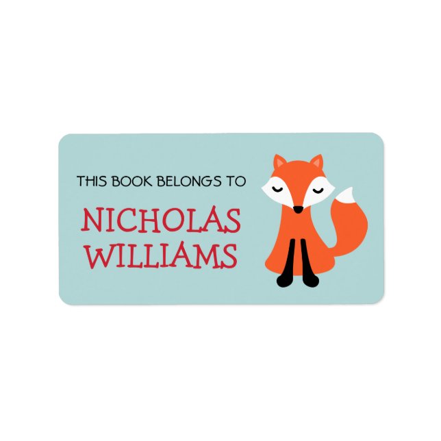 Etiqueta Libro de la placa de animales del personalizado de (Frente)