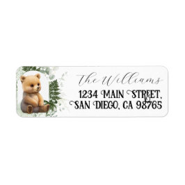 Etiqueta Libro forestal de vegetación de animales de bosque