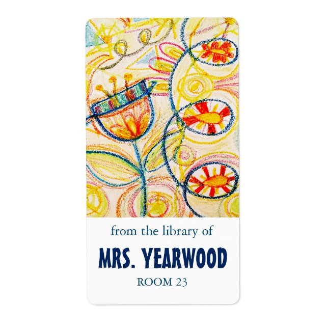 Etiqueta Libros de arte de Crayon (Frente)