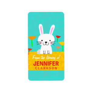 Etiqueta Libros de Bunny and Tulips
