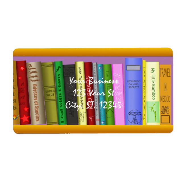 Etiqueta Libros en estantes Thunder_Cove (Frente)