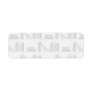 Etiqueta Libros grises pálidos en estante