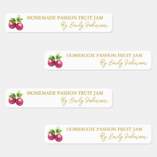 Etiqueta ligera de fruta de la pasión casera